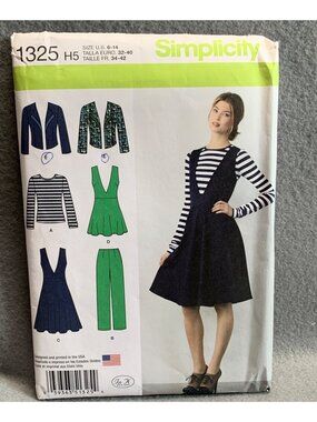 Simplicity Misses Dress Coat Shirt Jumper Pant Sewing Pattern Size 6 8 10 12 14